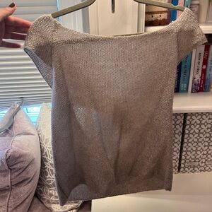 More To Come knit off the shoulder tie back top